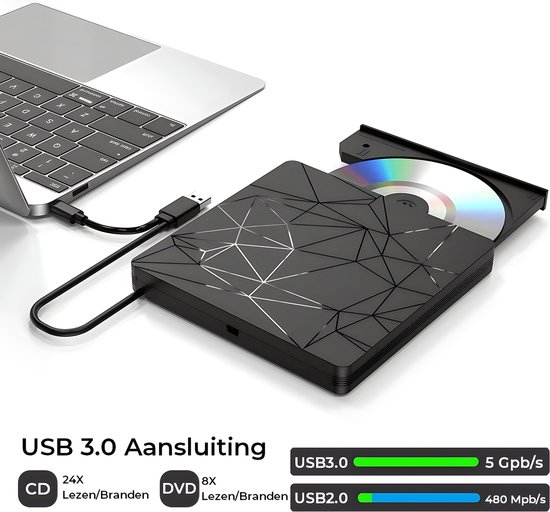 DVD Speler & Brander voor PC, Laptop & Mac iOS